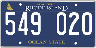 RI license plate 549020