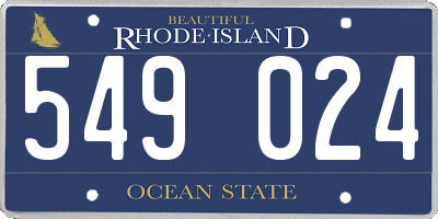 RI license plate 549024