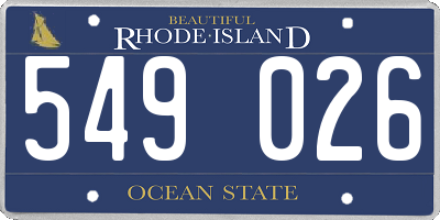RI license plate 549026