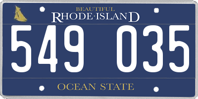 RI license plate 549035