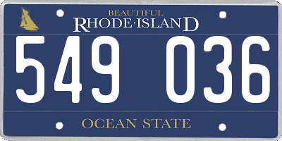 RI license plate 549036