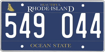 RI license plate 549044