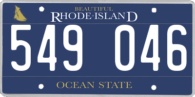 RI license plate 549046