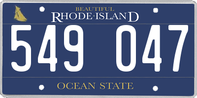 RI license plate 549047