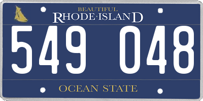 RI license plate 549048