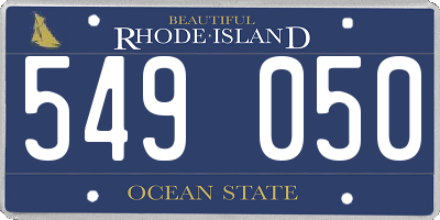 RI license plate 549050