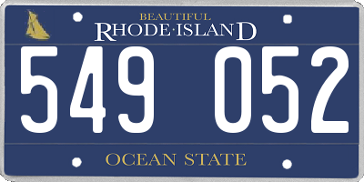 RI license plate 549052