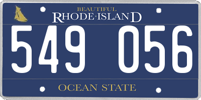 RI license plate 549056