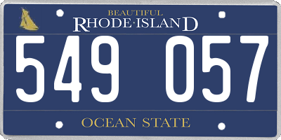 RI license plate 549057