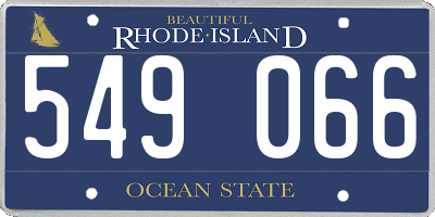 RI license plate 549066