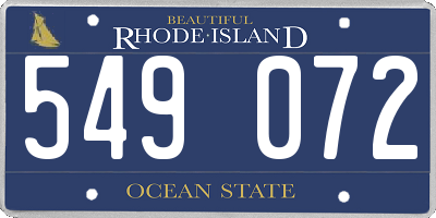 RI license plate 549072