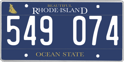 RI license plate 549074