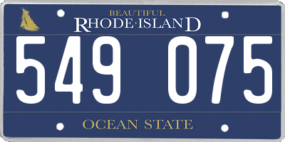 RI license plate 549075