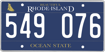 RI license plate 549076