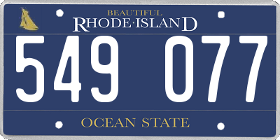 RI license plate 549077