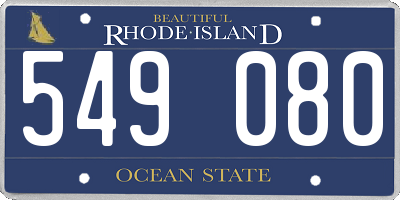 RI license plate 549080