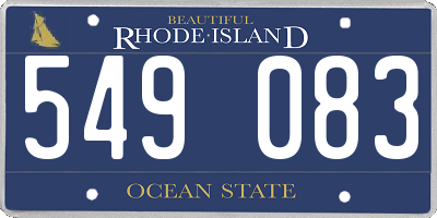 RI license plate 549083