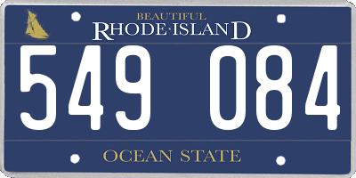 RI license plate 549084