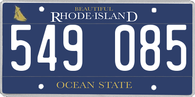 RI license plate 549085
