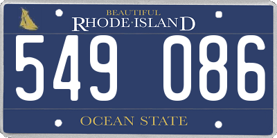RI license plate 549086