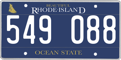RI license plate 549088