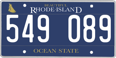 RI license plate 549089