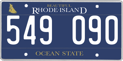 RI license plate 549090