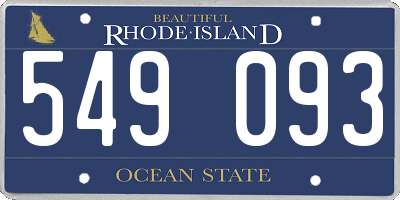 RI license plate 549093