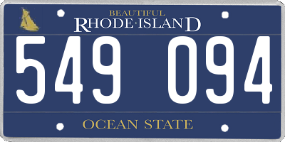 RI license plate 549094