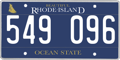 RI license plate 549096