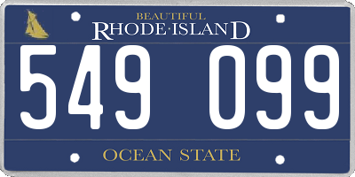RI license plate 549099