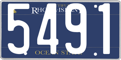 RI license plate 5491