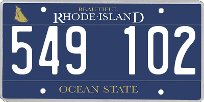 RI license plate 549102