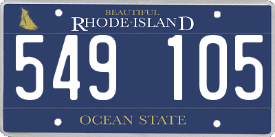 RI license plate 549105