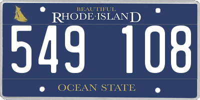 RI license plate 549108
