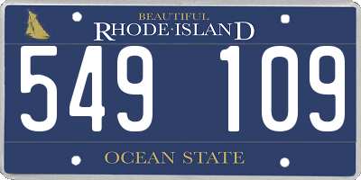 RI license plate 549109