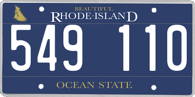 RI license plate 549110