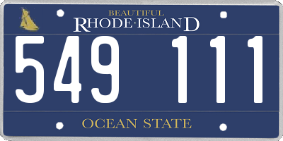 RI license plate 549111