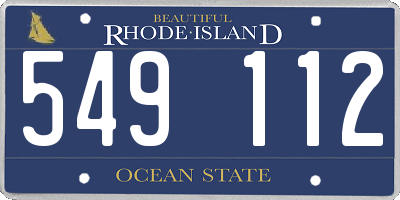 RI license plate 549112