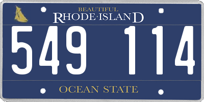RI license plate 549114