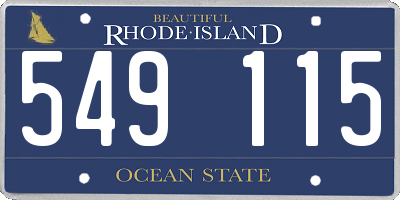 RI license plate 549115