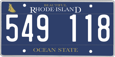 RI license plate 549118