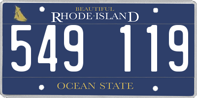 RI license plate 549119