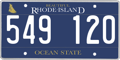 RI license plate 549120