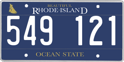 RI license plate 549121