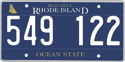 RI license plate 549122