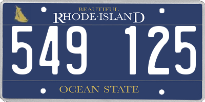 RI license plate 549125