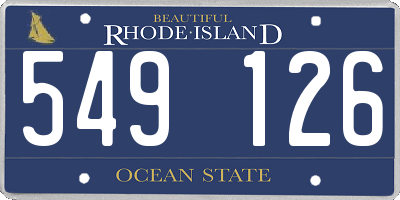 RI license plate 549126