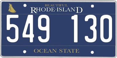 RI license plate 549130