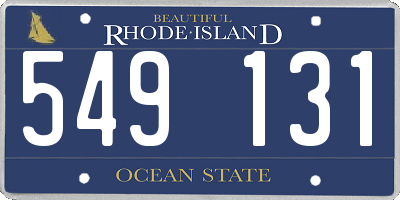 RI license plate 549131
